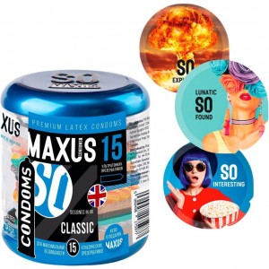 Maxus classic классические презервативы в металлическом кейсе - 15 шт.
