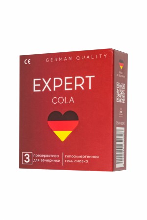 Презервативы EXPERT COLA № 3 (с ароматом колы), 3 штуки