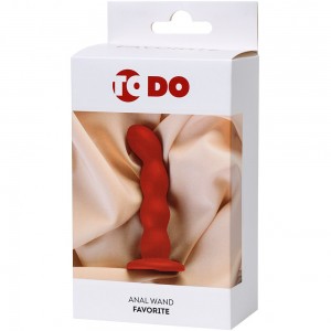 Анальный фаллоимитатор ToDo by Toyfa Favorite, силикон, красный, 13 см, диаметр 2,8 см