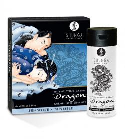 Shunga Dragon Sensitive крем для пар эффект «ледяного огня» 60 мл. Vestalshop.ru - Изображение 1