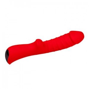 Вибромассажёр длина 19.1 см диаметр 3.4 см, 10 режимов вибрации, цвет красный арт. EK-8603 RED