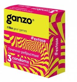 GANZO EXTASE презервативы анатомические с точечной и ребристой текстурой, 3 шт. Vestalshop.ru - Изображение 5