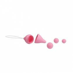 Шарики вагинальные, набор 3 шт, цвет розовый D шариков 22x18x15 мм, вес 32x18x10 г Vestalshop.ru - Изображение 3