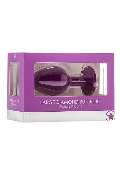 Анальная пробка с кристаллом Diamond Butt Plug (Large)