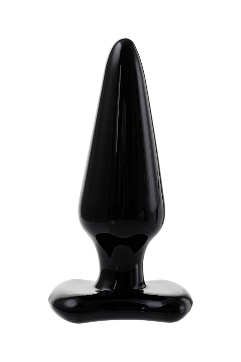 Анальная втулка Sexus Glass, стекло, черная, 11 см, Ø 4 см Vestalshop.ru - Изображение 1