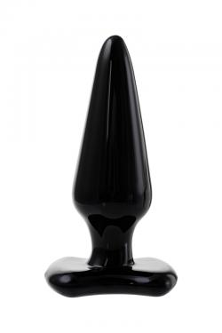 Анальная втулка Sexus Glass, стекло, черная, 11 см, Ø 4 см Vestalshop.ru - Изображение 2
