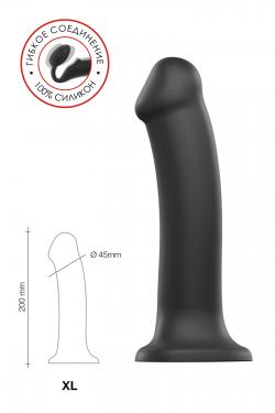 Ремневой нереалистичный страпон на присоске Strap-on-me, XL, силикон, черный, 20 см Vestalshop.ru - Изображение 8