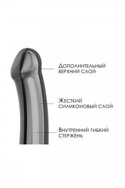 Ремневой нереалистичный страпон на присоске Strap-on-me, XL, силикон, черный, 20 см Vestalshop.ru - Изображение 9