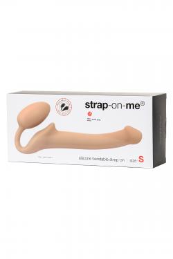 Безремневой нереалистичный страпон Strap-on-me, S, силикон, телесный, 24 см Vestalshop.ru - Изображение 8