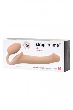 Безремневой нереалистичный страпон Strap-on-me, M, силикон, телесный, 24,5 см Vestalshop.ru - Изображение 7