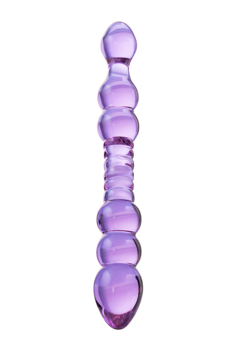 Двусторонний фаллоимитатор Sexus Glass, стекло, розовый, 22,5 см Vestalshop.ru - Изображение 1