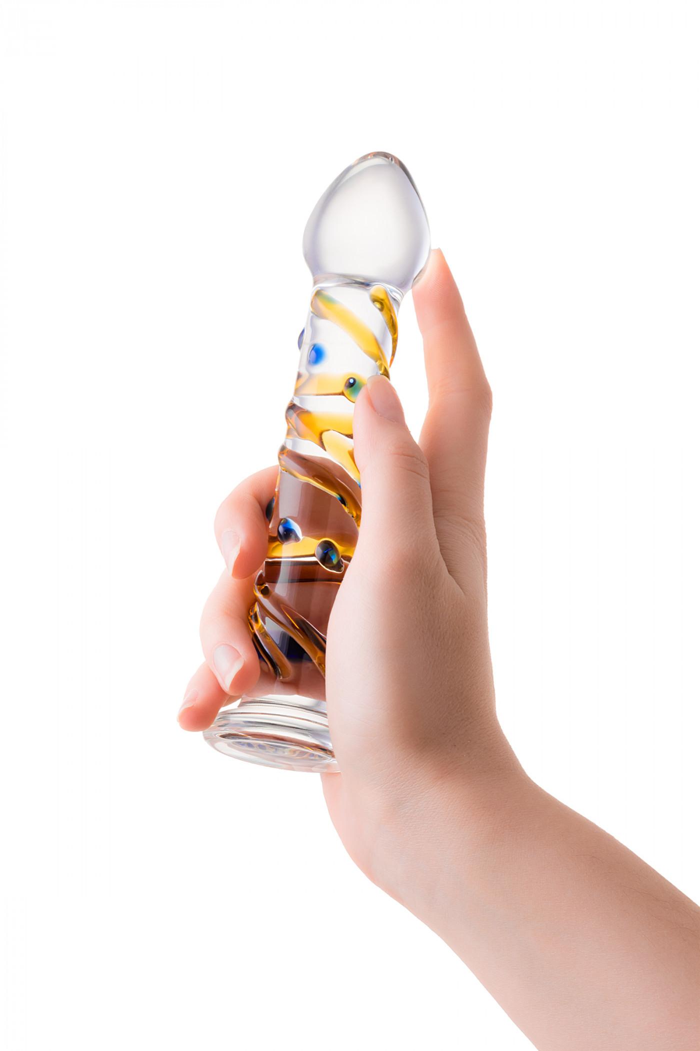 Нереалистичный фаллоимитатор Sexus Glass, Стекло, Прозрачный, 17,2 см