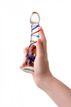 Нереалистичный фаллоимитатор Sexus Glass, Стекло, Прозрачный, 18 см