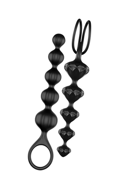 Набор анальных цепочек Satisfyer Beads, силикон, черный
