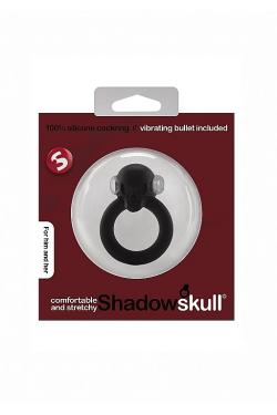 Эрекционное кольцо с вибрацией Shadow Skull Cockring