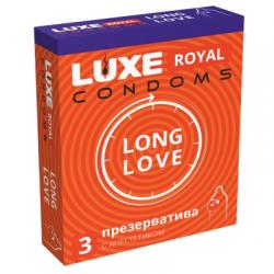 Презервативы LUXE ROYAL LONG LOVE гладкие продлевающие с добавлением анестетика