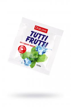 Съедобная гель-смазка TUTTI-FRUTTI для орального секса со вкусом сладкой мяты 4г