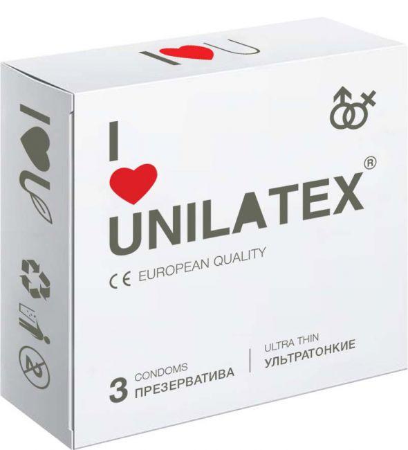 Презервативы UNILATEX ULTRA THIN ультратонкие 3 шт