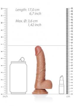 Фалоимитатор Curved Realistic Dildo  Balls  Suction Cup - 6''/ 15,5 cm