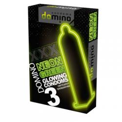 Презервативы "Domino"  neon green светящиеся 3штуки