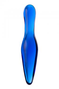 Двусторонний фаллоимитатор Sexus Glass, стекло, синий, 17,5 см Vestalshop.ru - Изображение 2