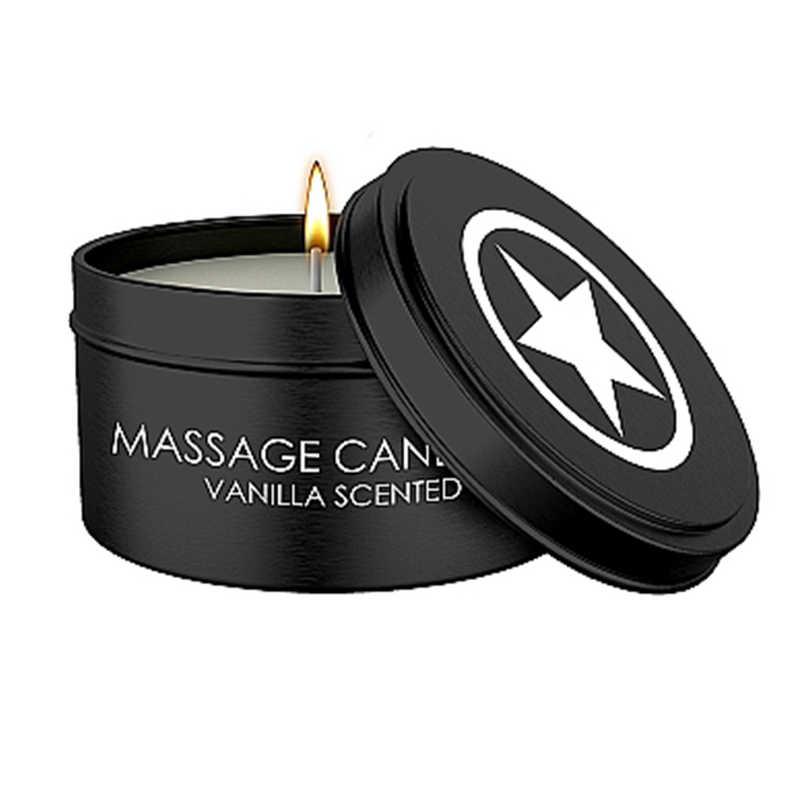Массажная свеча с ароматои ванили Massage Candle, черная - 130 г.