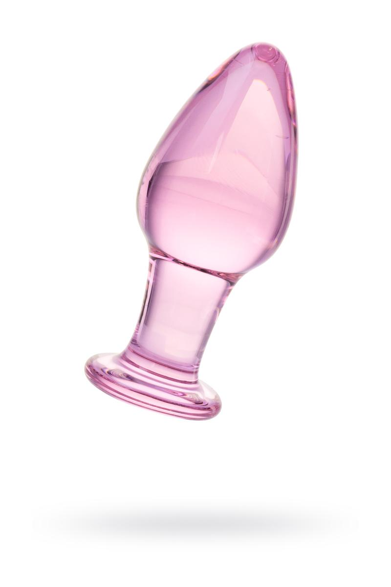 Анальная втулка Sexus Glass, стекло, розовая, 10 см, Ø 4 см Vestalshop.ru - Изображение 4