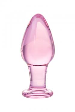 Анальная втулка Sexus Glass, стекло, розовая, 10 см, Ø 4 см Vestalshop.ru - Изображение 2
