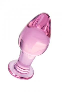 Анальная втулка Sexus Glass, стекло, розовая, 10 см, Ø 4 см Vestalshop.ru - Изображение 3