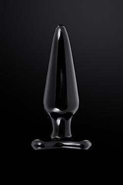 Анальная втулка Sexus Glass, Стекло, чёрный, 10 см
