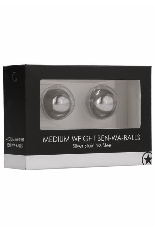 Металлические вагинальные шарики Medium Weight Ben-Wa-Balls Ouch! Vestalshop.ru - Изображение 1