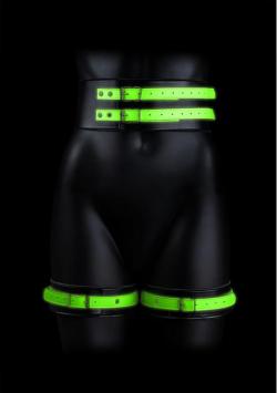 OU733GLOLXLOU733GLOLXLНабор из искусственной кожи для бондажа Thigh Cuffs & Belt - GitD - Neon Green Vestalshop.ru - Изображение 7