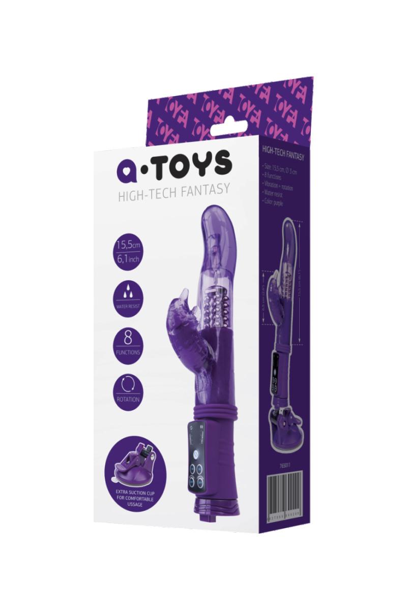 Вибратор с клиторальным стимулятором TOYFA A-Toys, TPR, фиолетовый, 22,5 см Vestalshop.ru - Изображение 5