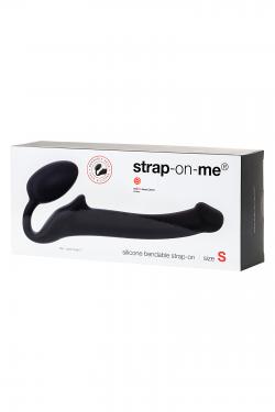Безремневой нереалистичный страпон Strap-on-me, S, силикон, черный, 24 см Vestalshop.ru - Изображение 8