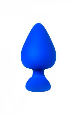 Анальная пробка A-Toys by TOYFA, силикон, синяя, 8,3 см, Ø 4,1 см Vestalshop.ru - Изображение 4