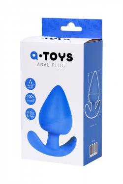 Анальная пробка A-Toys by TOYFA, силикон, синяя, 8,3 см, Ø 4,1 см Vestalshop.ru - Изображение 6