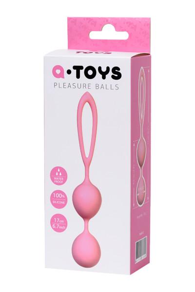 Вагинальные шарики розовые A-Toys TOYFA, силиконовые Ø 3,1 см Vestalshop.ru - Изображение 1