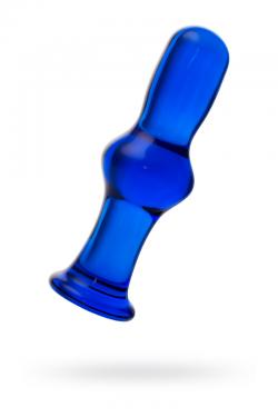 Анальная втулка Sexus Glass, стекло, синяя, 13,5 см, Ø 4,5 см Vestalshop.ru - Изображение 1