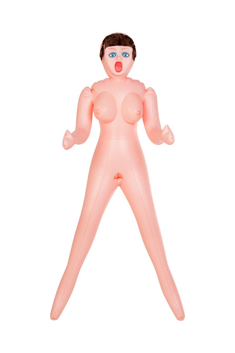 Кукла надувная Dolls-X by TOYFA Grace, шатенка, с тремя отверситями, кибер вставка: вагина-анус Vestalshop.ru - Изображение 1