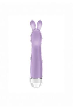 Фиолетовый вибратор для женщин с ушками Lena - 17,2 см. - для незабываемого удовольствия! Vestalshop.ru - Изображение 1