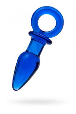 Анальная втулка Sexus Glass, Стекло, Синий длина 13,7 см., диаметр 3.5 см. Vestalshop.ru - Изображение 1