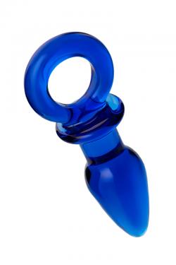 Анальная втулка Sexus Glass, Стекло, Синий длина 13,7 см., диаметр 3.5 см. Vestalshop.ru - Изображение 3