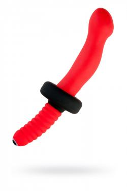 Анальный вибратор Black & Red by TOYFA, 10 режимов вибрации, водонепроницаемый, силикон, красный, 16