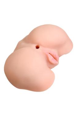 Мастурбатор реалистичный TOYFA Juicy Pussy Scarlett с вибрацией, вагина и анус, TPR, телесный, 17 см