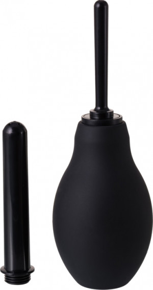 Анальный душ Seven Creations, Силикон+ABS пластик, черный, 13 см.