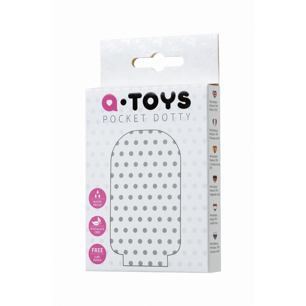 Мастурбатор TOYFA A-Toys Pocket Dotty, TPR, белый, 7,8 см (растягивается до 30 см) Vestalshop.ru - Изображение 1