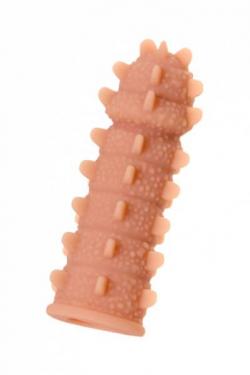 Насадка на пенис ребристая Kokos L 12.7 см