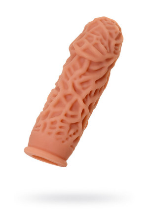 Насадка на пенис реалистичная Kokos с дополнительной стимуляцией L 15.8 см