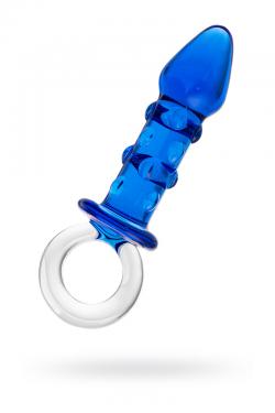 Анальная втулка Sexus Glass, стекло, синяя, 16 см, Ø 3,5 см Vestalshop.ru - Изображение 1