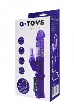 Вибратор с клиторальным стимулятором TOYFA A-Toys, TPR, фиолетовый, 22 см Vestalshop.ru - Изображение 1